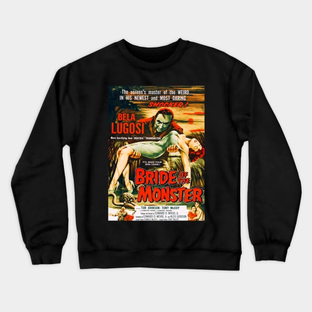 Bride of The Monster Crewneck Sweatshirt by headrubble